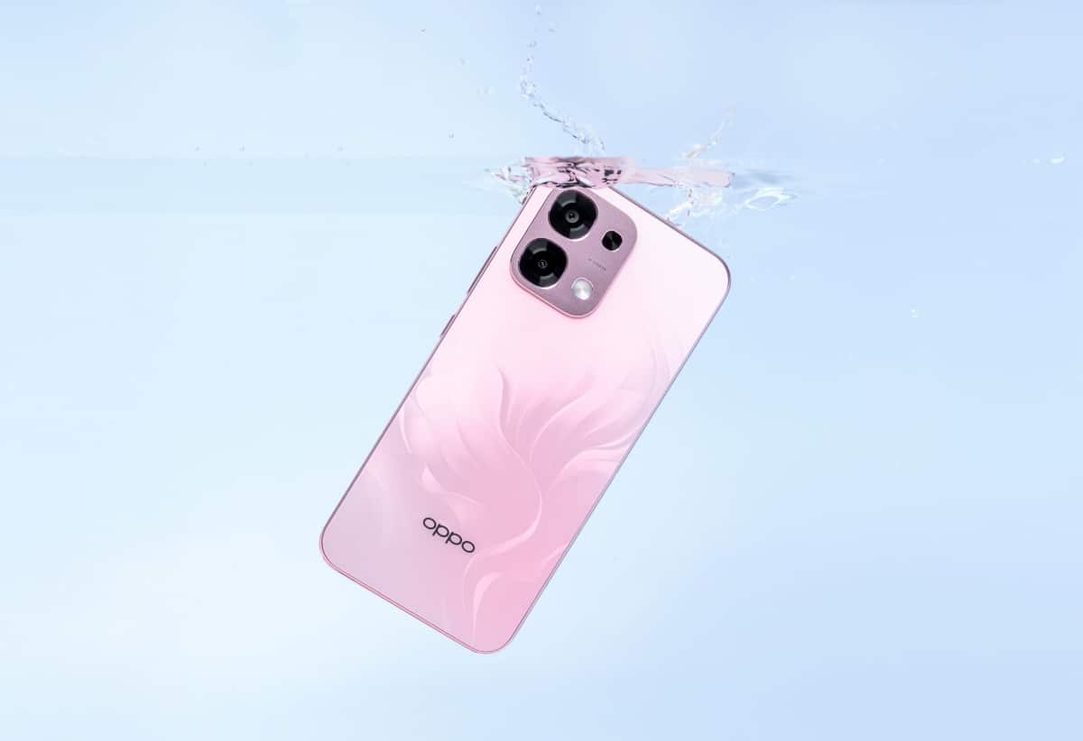शानदार Oppo A6 Pro 5G अपने आकर्षक रंग विकल्पों में, इसके बेहतरीन design को प्रदर्शित करता हुआ।