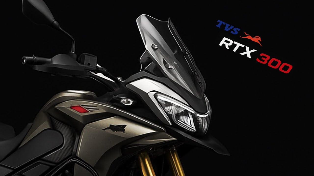 The new TVS Apache RTX 300 adventure bike concept, ready for launch.